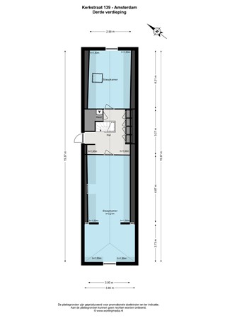 Plattegrond - Keizersgracht 584-586, 1017 EN Amsterdam - 229_227_Kerkstraat 139 - Amsterdam - Derde verdieping - 2D.jpeg